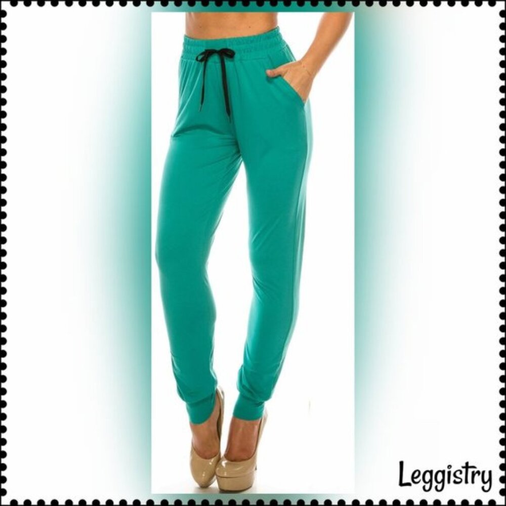 💚Buttery Soft Solid Basic Jogger Jade Green